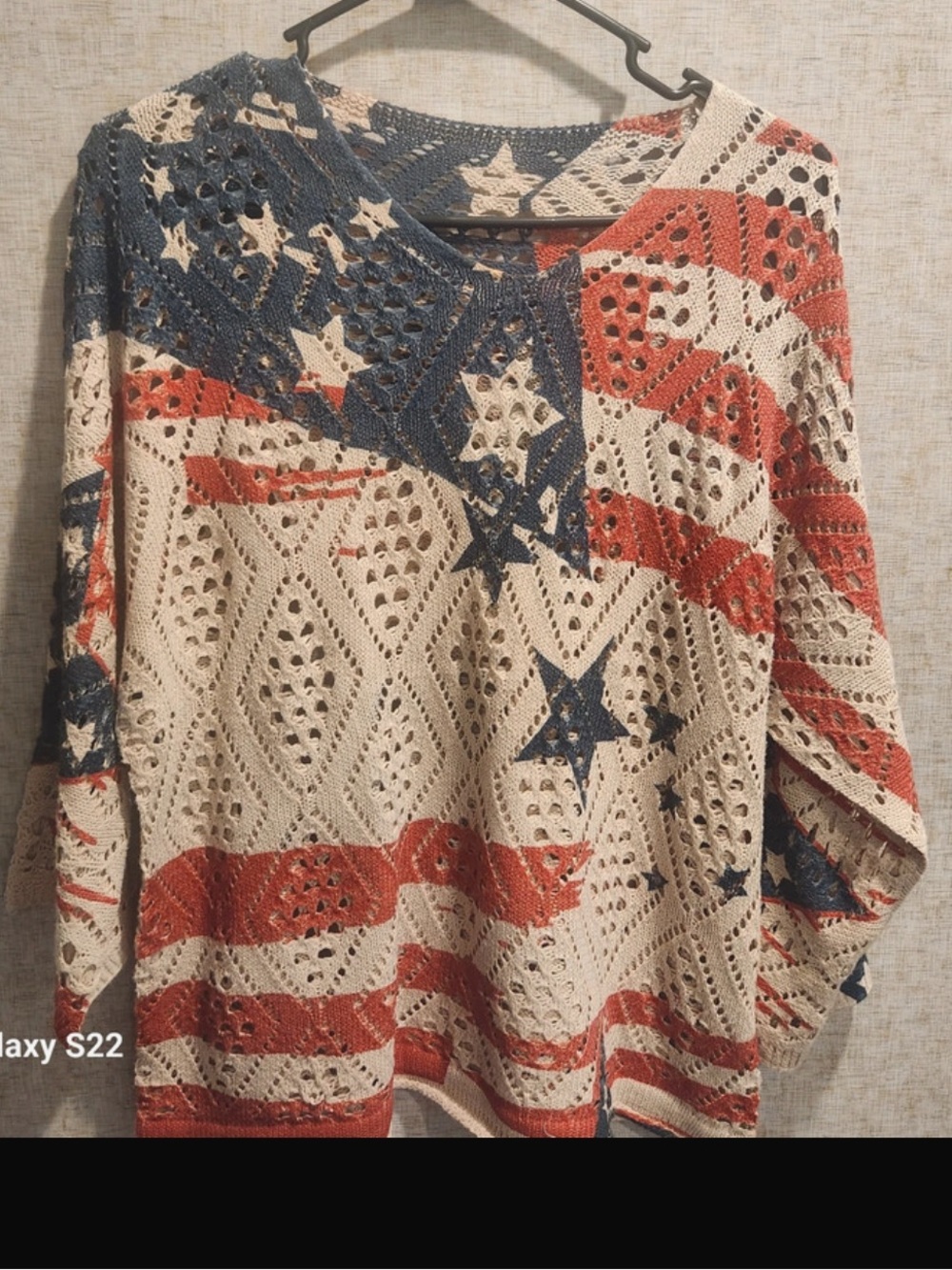 Crochet Americana 1XL blouse (adorable)